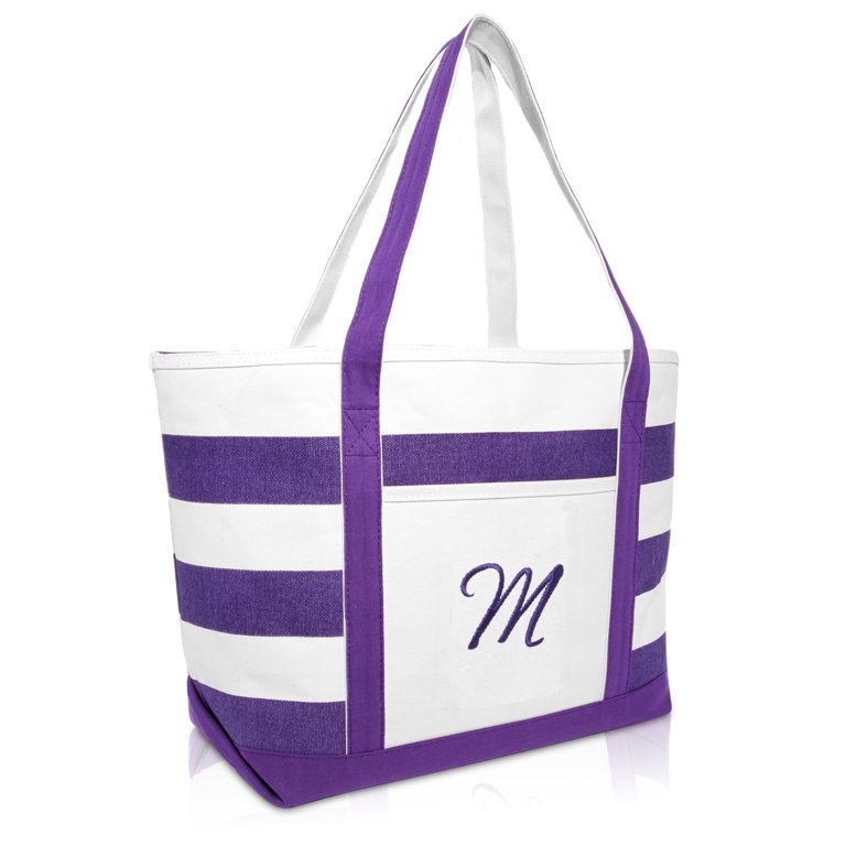 Personalized Initial Canvas Tote Bag Sturdy Gift Tote Bags 