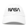thumbnail image 1 of DALIX NASA Black Worm Infant Hat Baseball Cap Girls Boys in White, 1 of 5