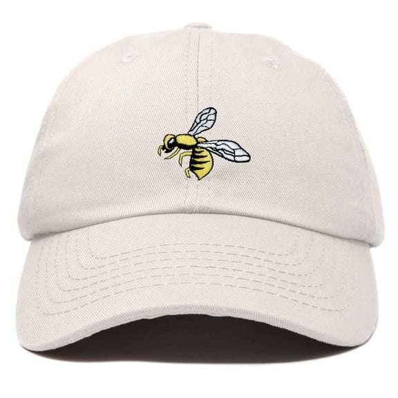 DALIX Nature Wasp Hat Mens Womens Embroidered Baseball Cap in Beige