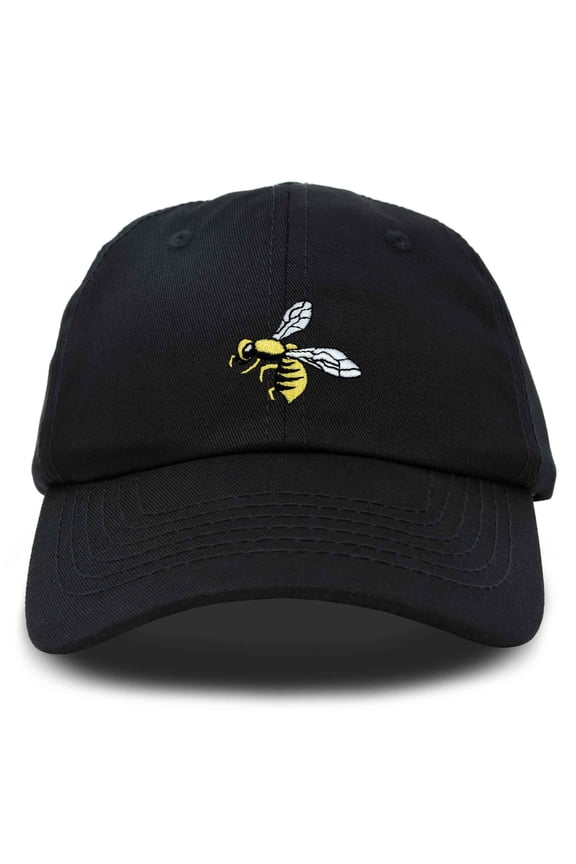 Nature Wasp Hat Mens Womens Embroidered Baseball Cap in Black