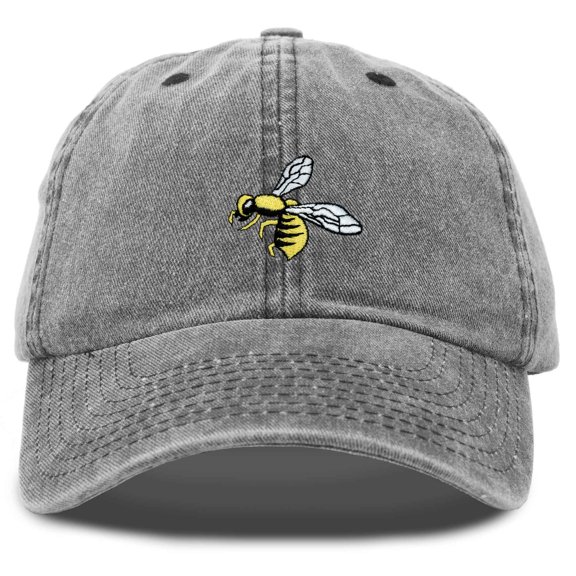 DALIX Nature Wasp Hat Mens Womens Embroidered Baseball Cap in Washed Black