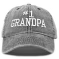 thumbnail image 1 of DALIX Number 1 Grandpa Gift Hat Vintage Cap Washed Cotton in Black, 1 of 6