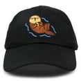 thumbnail image 1 of DALIX Otter Cap Animal Dad Hat Embroidered Nature Mom Baseball Cap in Black, 1 of 7