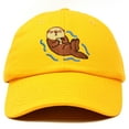 thumbnail image 1 of DALIX Otter Cap Animal Dad Hat Embroidered Nature Mom Baseball Cap in Gold, 1 of 6