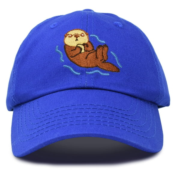 DALIX Otter Cap Animal Dad Hat Embroidered Nature Mom Baseball Cap in Royal Blue