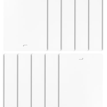 DALIX PVC Vertical Blind Replacement Slats Curved Smooth White 82.5 x 3.5 (10-Pack)