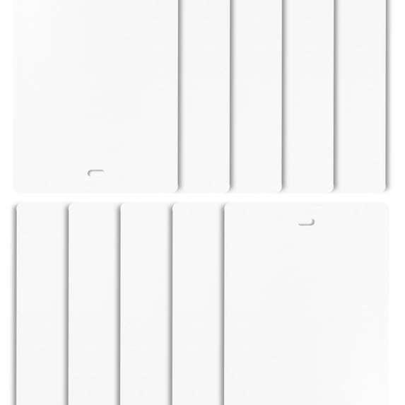 DALIX PVC Vertical Blind Replacement Slats Curved Smooth White 82.5 x 3.5 (10-Pack)