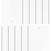 DALIX PVC Vertical Blind Replacement Slats Curved Smooth White 82.5 x 3.5 10-Pack