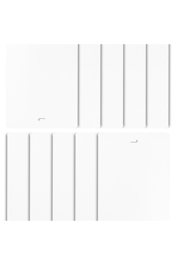 PVC Vertical Blind Replacement Slats Curved Smooth White 82.5 x 3.5 (10-Pack)