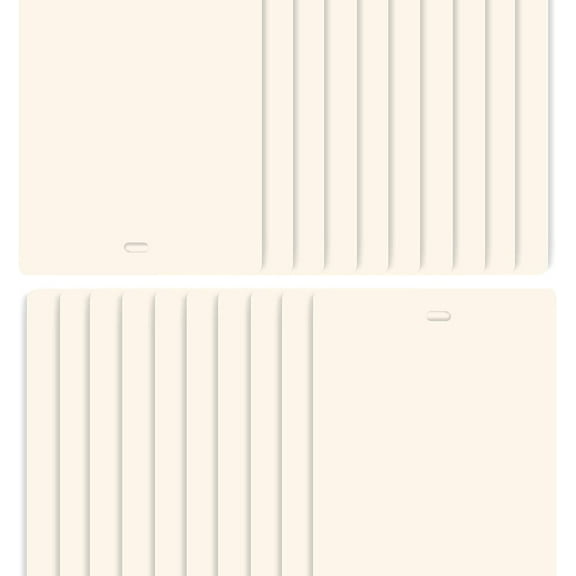 DALIX PVC Vertical Replacement Slats Curved Smooth Ivory 94.5 x 3.5 (20-Pack)