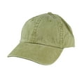 thumbnail image 1 of DALIX Pigment Dyed Hat Heavy Washed Cotton Baseball Cap in Khaki, 1 of 4