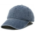 thumbnail image 1 of DALIX Pigment Dyed Hat Heavy Washed Cotton Baseball Cap in Navy Blue, 1 of 7