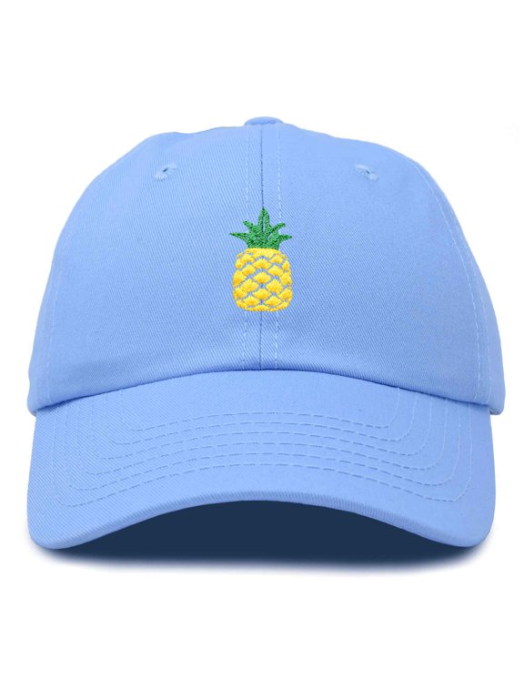 Pineapple Dad Hat Cotton Twill Baseball Cap Premium Stitched Light Blue
