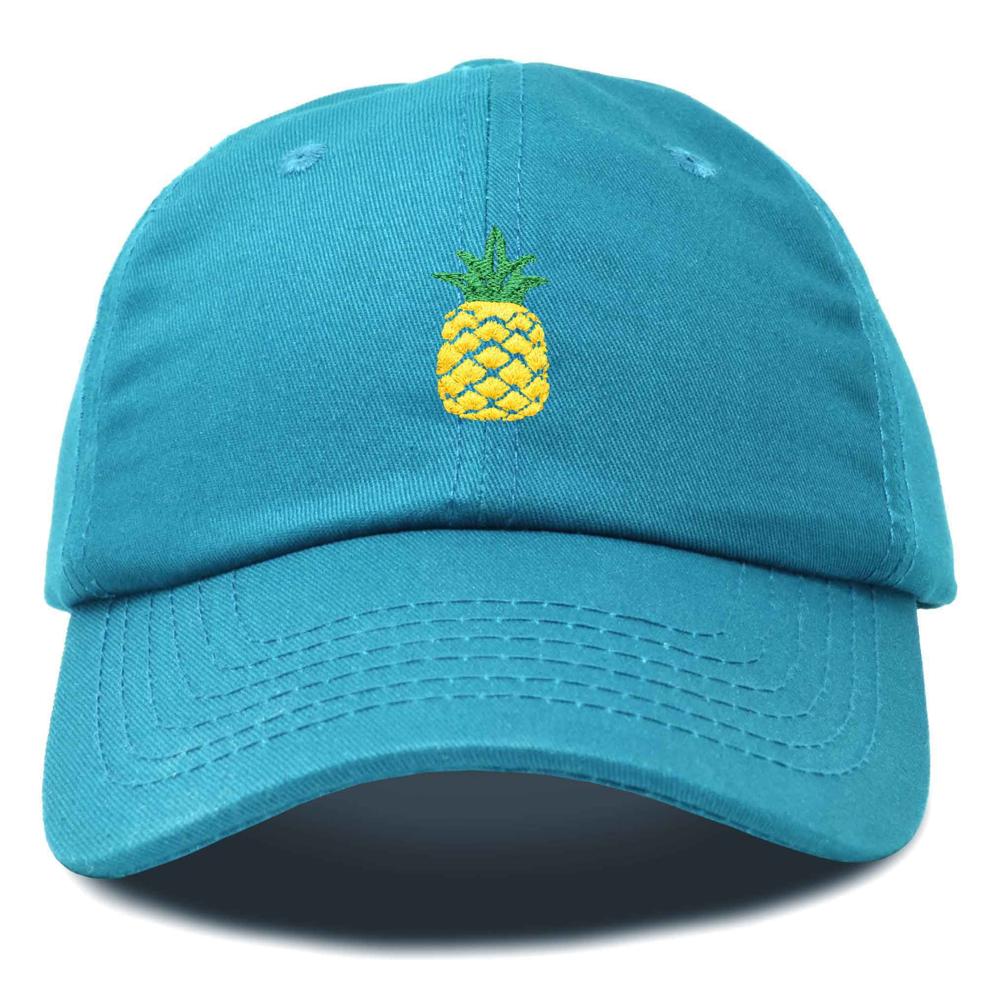 New Custom Designed Stone Distressed Baseball Cap with Pineapple, Adjustable. Mini Pineapple Baseball Hat – Texas Craft House main image 2