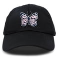thumbnail image 1 of DALIX Pink Butterfly Hat Cute Womens Gift Embroidered Girls Cap in Black, 1 of 6