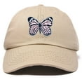 thumbnail image 1 of DALIX Pink Butterfly Hat Cute Womens Gift Embroidered Girls Cap in Khaki, 1 of 6