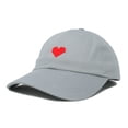 thumbnail image 1 of DALIX Pixel Heart Hat Womens Dad Hats Cotton Caps Embroidered Valentines Gray, 1 of 7
