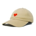 thumbnail image 1 of DALIX Pixel Heart Hat Womens Dad Hats Cotton Caps Embroidered Valentines Khaki, 1 of 7