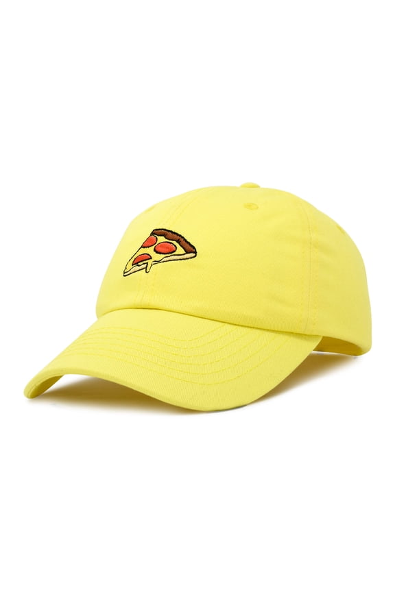 Pizza Slice Hat Baseball Cap in Minion Yellow