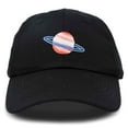 thumbnail image 1 of DALIX Planet Saturn Ball Cap Embroidered Hat in Black, 1 of 7