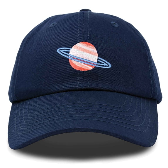 DALIX Planet Saturn Ball Cap Embroidered Hat in Navy Blue
