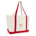 thumbnail image 1 of DALIX Premium Canvas Tote Bags Red Shoulder Bag Personalized Gifts W, 1 of 8