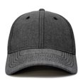 thumbnail image 1 of DALIX Premium Chambray Low Crown Cap Curved Bill 6 Panel Hat (Black), 1 of 7