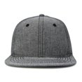 thumbnail image 1 of DALIX Premium Flat Bill Snapback Chambray Hat 6 Panel Cap (Gray), 1 of 7