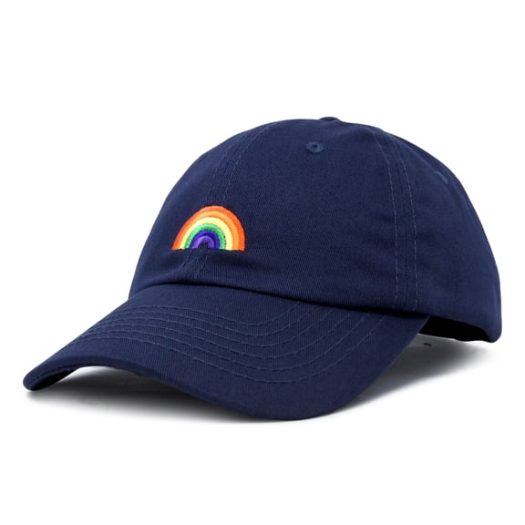 DALIX Rainbow Baseball Cap Womens Hats Cute Hat Soft Cotton Caps in Navy Blue