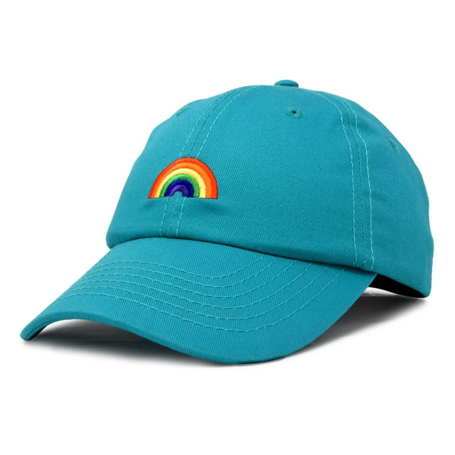 DALIX Rainbow Baseball Cap Womens Hats Cute Hat Soft Cotton Caps in Teal