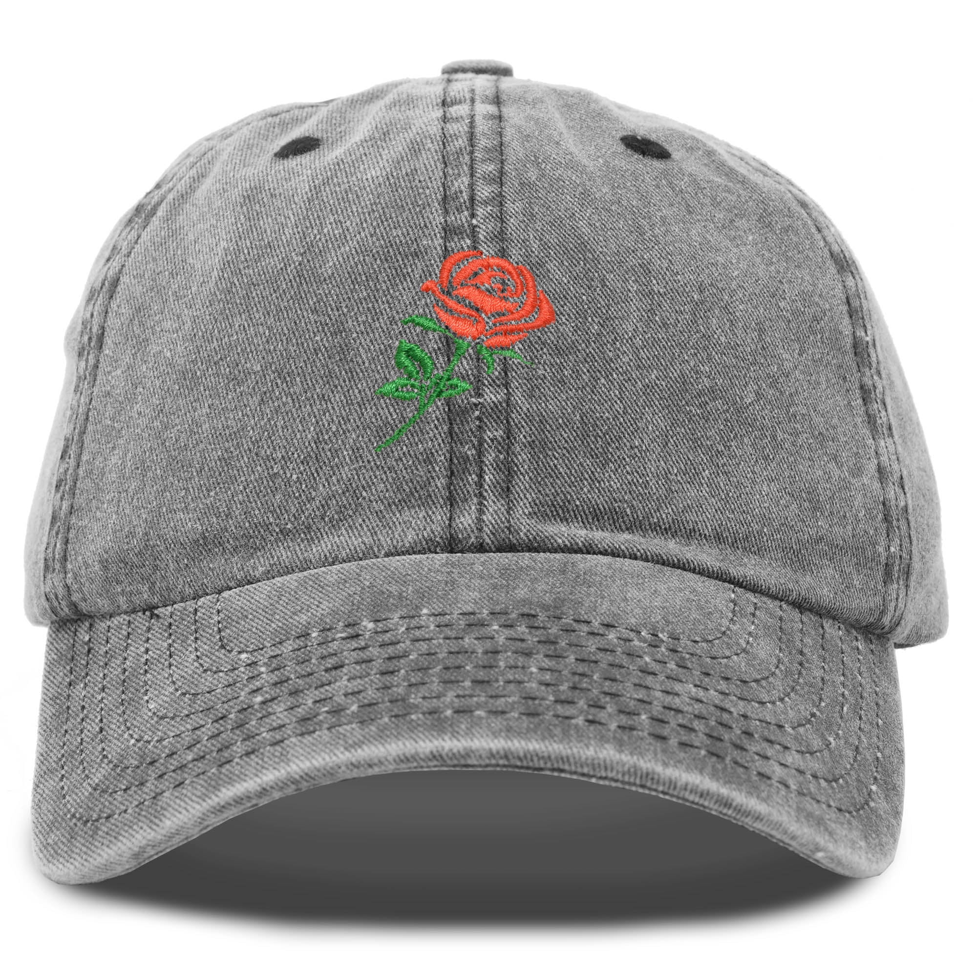 DALIX Red Rose Hat Premium Embroidered Baseball Cap Mens Womens in ...
