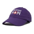 thumbnail image 1 of DALIX Rescue Mom Womens Baseball Cap Dad Hat in Purple, 1 of 7