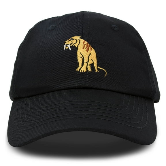 DALIX Sabertooth Tiger Kids Hat Boys Girls Baseball Cap in Black