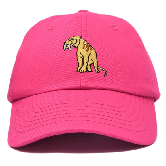 DALIX Sabertooth Tiger Kids Hat Boys Girls Baseball Cap in Hot Pink