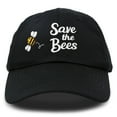 thumbnail image 1 of DALIX Save The Bees Baseball Cap Dad Hat Embroidered Womens Girls in Black, 1 of 6