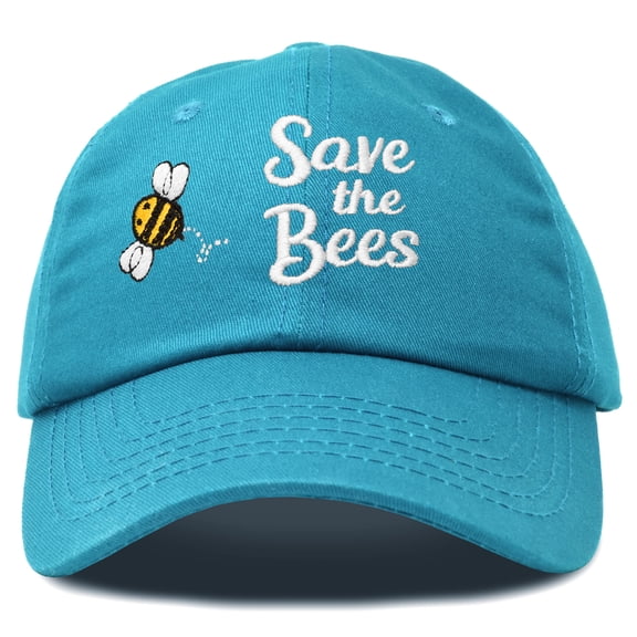 DALIX Save The Bees Baseball Cap Dad Hat Embroidered Womens Girls in Teal