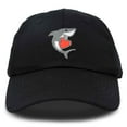 thumbnail image 1 of DALIX Shark with Heart Valentine's Day Hat Womens Embroidered Baseball Cap in Black, 1 of 6