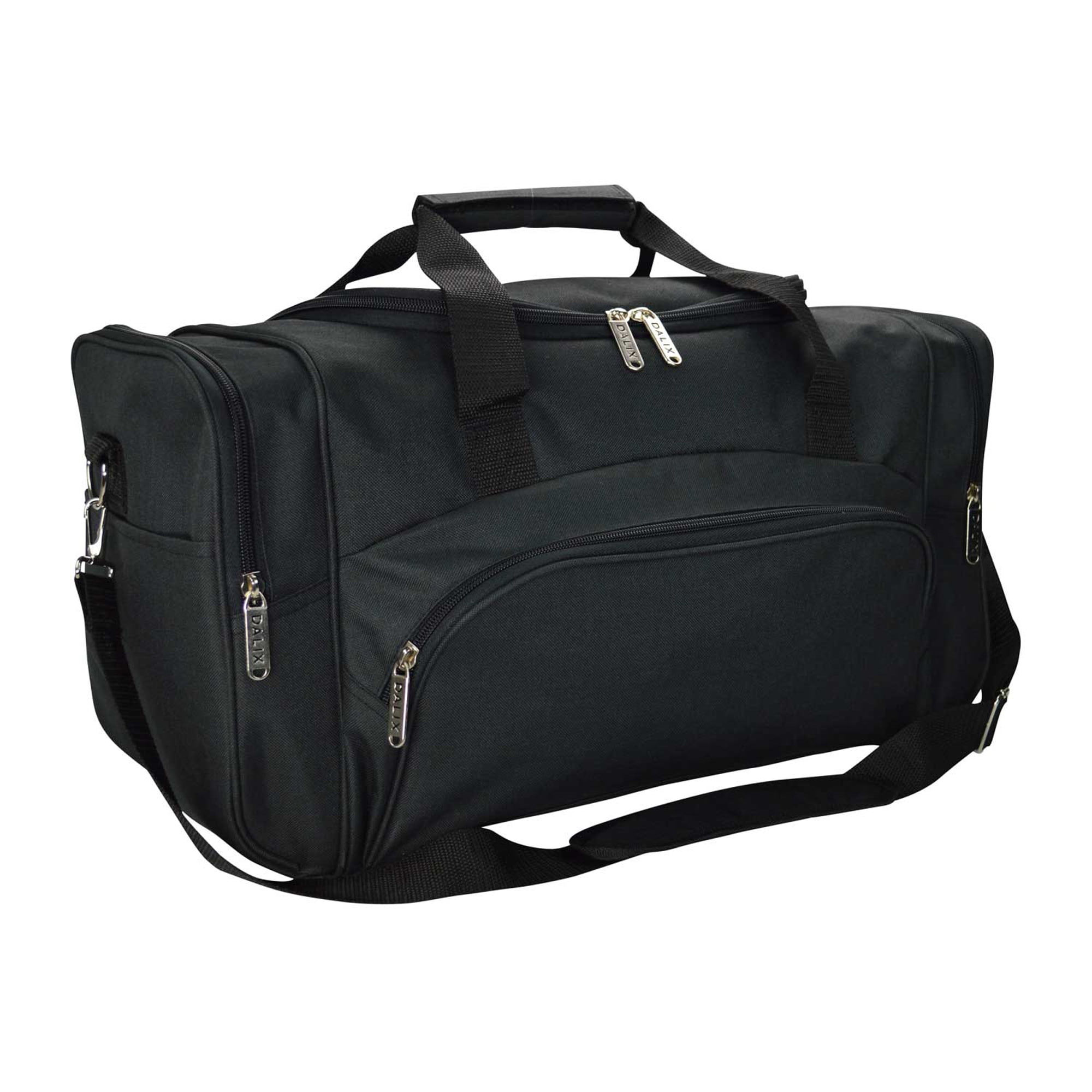 DALIX Signature Travel or Gym Duffle Bag in Black