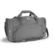 DALIX Signature Travel or Gym Duffle Bag in Grey