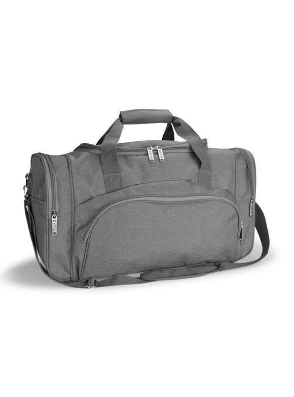 DALIX Signature Travel or Gym Duffle Bag in Grey