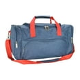 thumbnail image 1 of DALIX Signature Travel or Gym Duffle Bag in Navy Blue and Red, 1 of 4