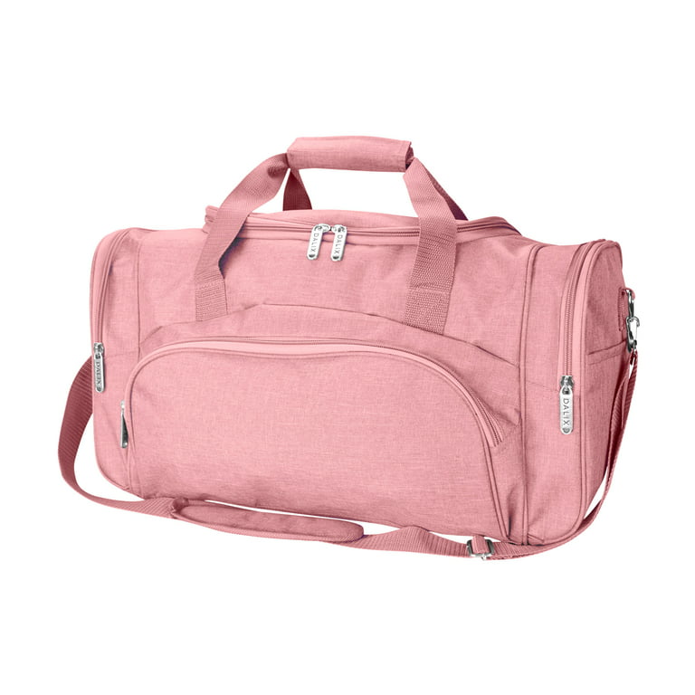 DALIX Signature Travel or Gym Duffle Bag in Pink