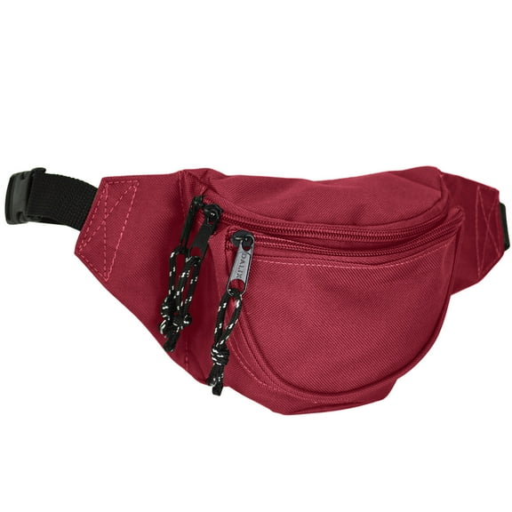 DALIX Small Fanny Pack Waist Pouch S XS Size 24 to 31 in Maroon