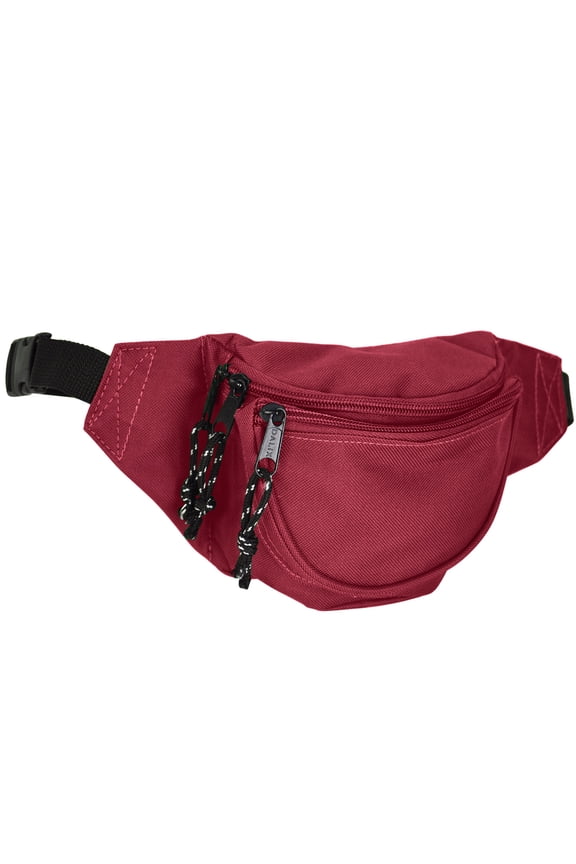 Small Fanny Pack Waist Pouch S XS Size 24 to 31 in Maroon