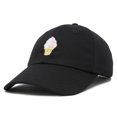 thumbnail image 1 of DALIX Soft Serve Ice Cream Hat Cotton Baseball Cap in Black, 1 of 7