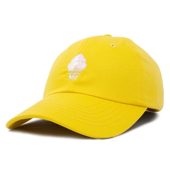 DALIX Soft Serve Ice Cream Hat Cotton Baseball Cap in Gold