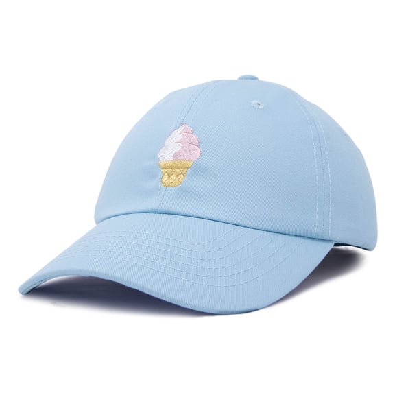 DALIX Soft Serve Ice Cream Hat Cotton Baseball Cap in Light Blue