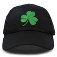 thumbnail image 1 of DALIX St. Patrick's Day Shamrock Hat Womens Embroidered Baseball Cap in Black, 1 of 6