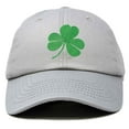 thumbnail image 1 of DALIX St. Patrick's Day Shamrock Hat Womens Embroidered Baseball Cap in Gray, 1 of 6