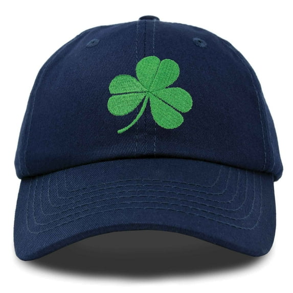 DALIX St. Patrick's Day Shamrock Hat Womens Embroidered Baseball Cap in Navy Blue